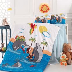 Бебешко спално бельо Делфини