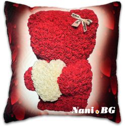 Декоративна възглавница Heart Bear Valentines Day