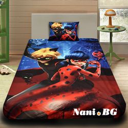 Детско 3D спално бельо - Ladybug And Cat Noir