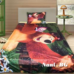 Детско 3D спално бельо Masha And The Bear