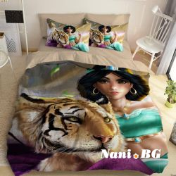 Детско 3D спално бельо - Жасмин и приятел
