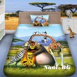 Детско 3D спално бельо - Мадагаскар