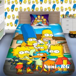Детско 3D спално бельо - Симпсон
