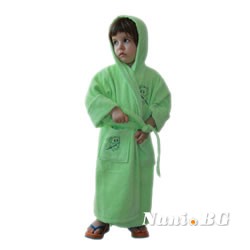Детски халати с бродерия - зелено