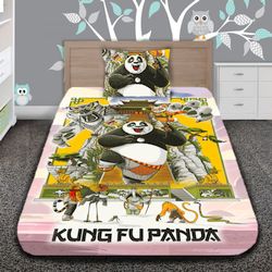 Детско 3D спално бельо KUNG FU PANDA
