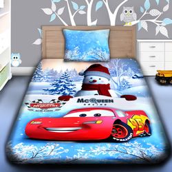 Детско 3D спално бельо MERRY CHRISTMAS MCQUEEN