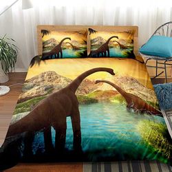 Детско 3D спално бельо Динозаври