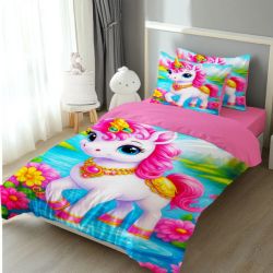 Детско 3D спално бельо, Еднорог