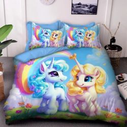 Детско 3D спално бельо, Еднорози 13282
