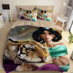 Детско 3D спално бельо Жасмин и приятел