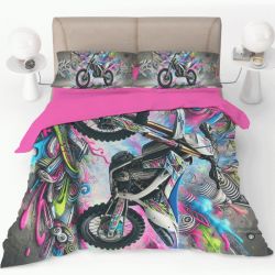 Детско 3D спално бельо, Кросов мотор и графити