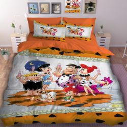 Детско 3D спално бельо Семейство Флинстон