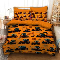 Детско 3D спално бельо, Строителни машини