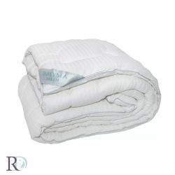 Памучна олекотена завивка, Сатенирано райе, бяло