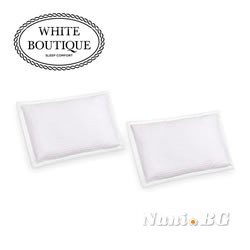 К-кт калъфки за възглавници White Boutique сатен Бяло раие
