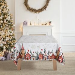 Коледна покривка за маса, КЪЩИЧКИ