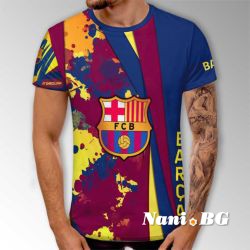 3D Мъжка тениска Barca FCB