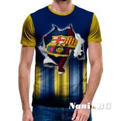 3D Мъжка тениска Barca
