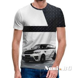 3D Мъжка тениска Car 6809 + надпис