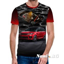 3D Мъжка тениска Car 6810 + надпис