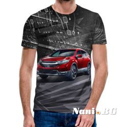 3D Мъжка тениска Car 6811 + надпис