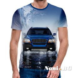 3D Мъжка тениска Car 6818 + надпис
