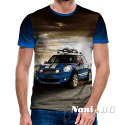 3D Мъжка тениска Car 6838 + надпис