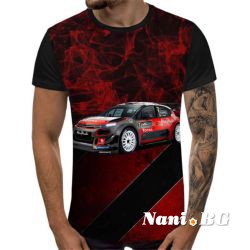 3D Мъжка тениска Car 6847 + надпис