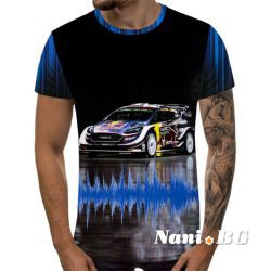 3D Мъжка тениска Car 6848 + надпис