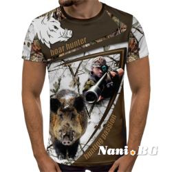 3D Мъжка тениска с ловни мотиви 6199