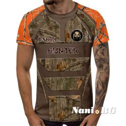 3D Мъжка тениска с ловни мотиви Boar Hunter