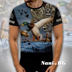 3D Мъжка тениска с ловни мотиви Duck Hunting
