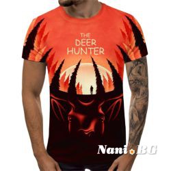 3D Мъжка тениска с ловни мотиви The Deer Hunter