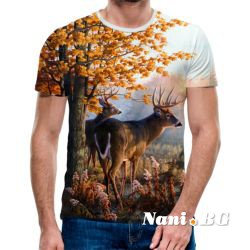 3D Мъжка тениска с ловни мотиви View