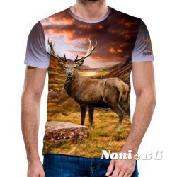 3D Мъжка тениска с ловни мотиви ЕЛЕН