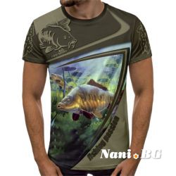 3D Мъжка тениска с рибарски мотиви Pesca