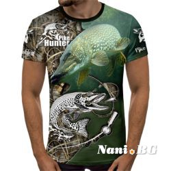3D Мъжка тениска с рибарски мотиви Риби