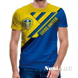 3D Мъжка Фенска тениска Leeds United