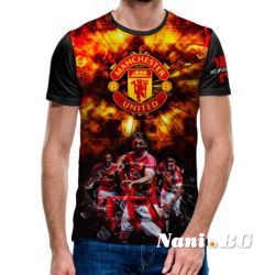 3D Мъжка Фенска тениска Manchester Utd