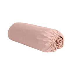 Чаршаф с ластик памук и бамбук, праскова