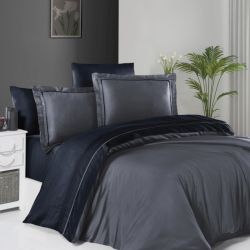 Луксозен спален комплект Deluxe Serenity Dark Grey, Navy Blue