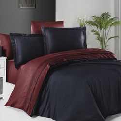 Луксозен спален комплект Deluxe Serenity Navy Blue & Dark Red