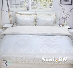 Луксозно спално бельо жакард с дантела Лоара