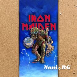 3D Плажни кърпи Music - Iron Maiden Zombie