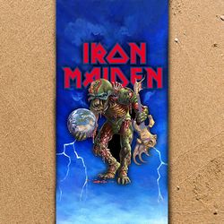 3D Плажни кърпи Music - Iron Maiden Zombie