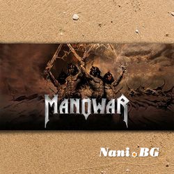 3D Плажни кърпи Music - Manowar Skull