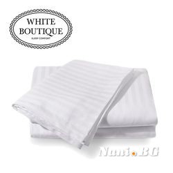 Торба за завивка White Boutique памучен сатен Бяло райе