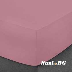 Долен чаршаф с ластик Ранфорс Пастелно розово