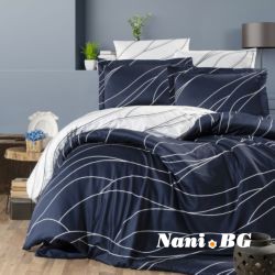Двоен спален комплект MESI NAVY BLUE