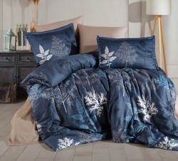 Спално бельо памучен сатен, Dual.V1 Blue